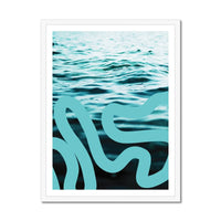 Sea Snake Aqua Framed Print Fine art 28.08 Beach House Art