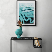 Sea Snake Aqua Framed Print Fine art 28.08 Beach House Art