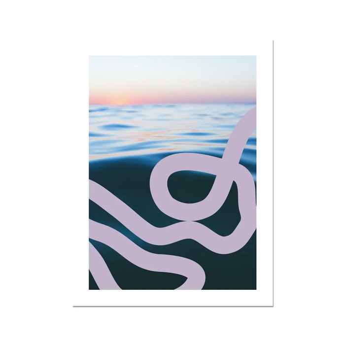 Sea Snake (Coral) - Unframed Print Wall Art 18.00 Beach House Art