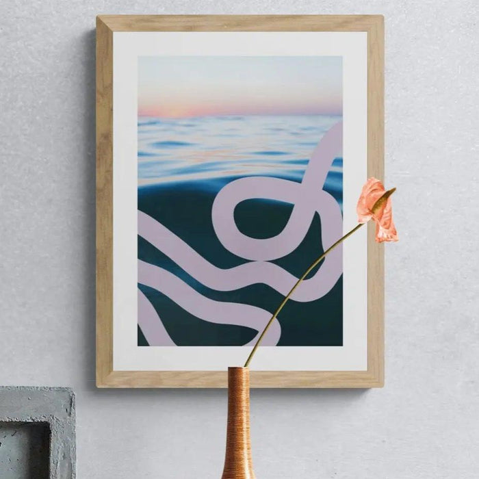 Sea Snake (Coral) - Unframed Print Wall Art 18.00 Beach House Art