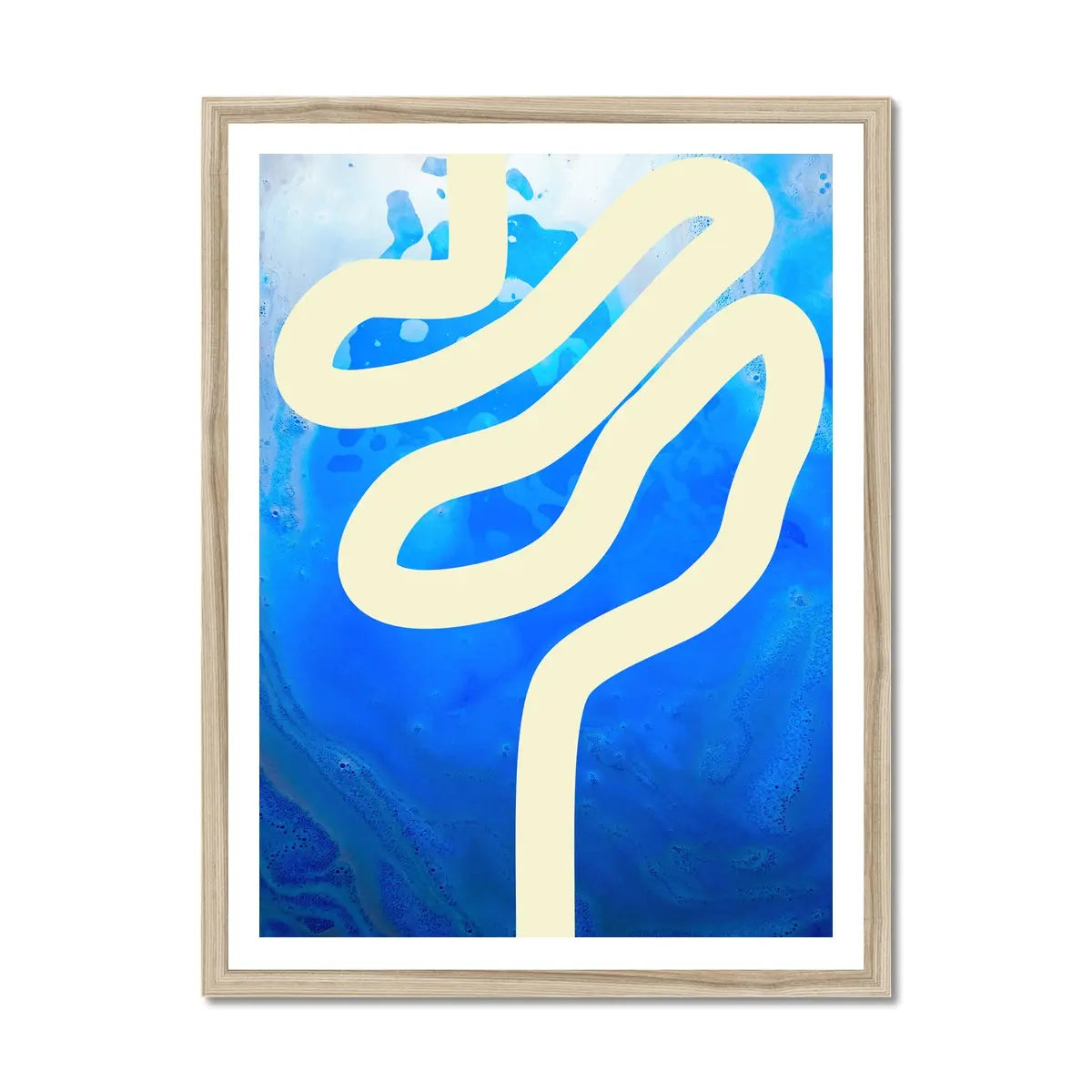 Sea Snake (Ivory) - Framed Print Wall Art 45.00 Beach House Art