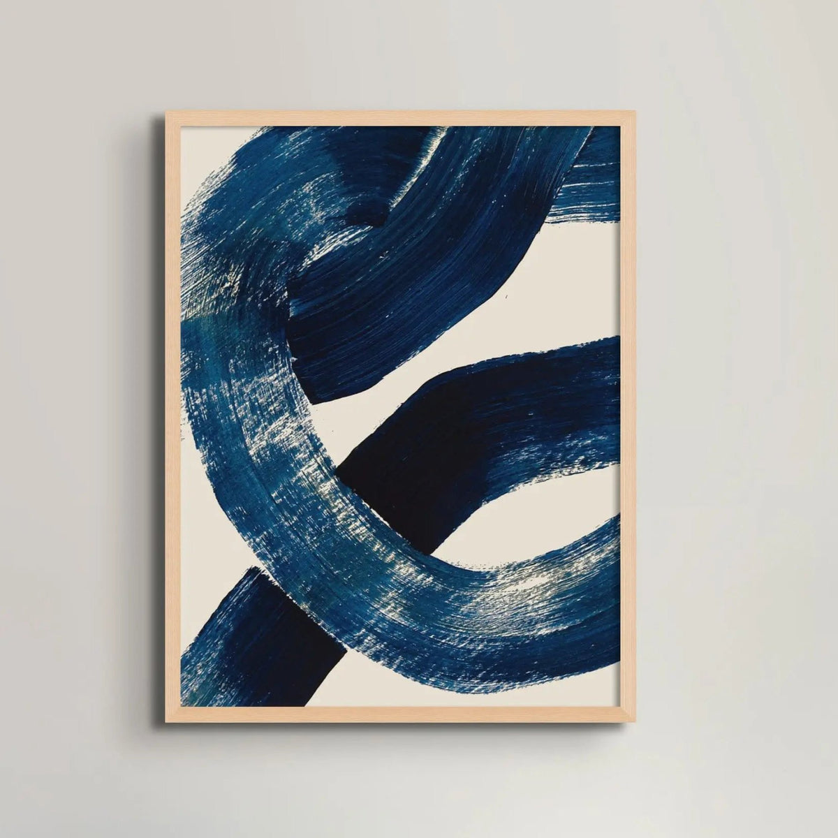 Unframed abstract art print of a nautical knot in blue - coastal art - Unframed Wall Art