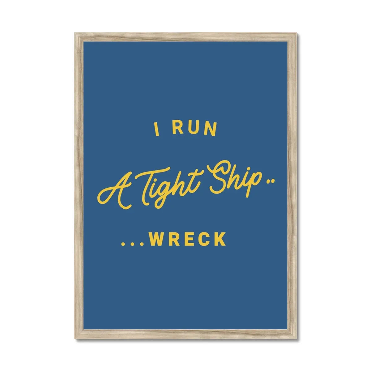 Ship Wreck Word Art Print in Marine - Framed Wall Art