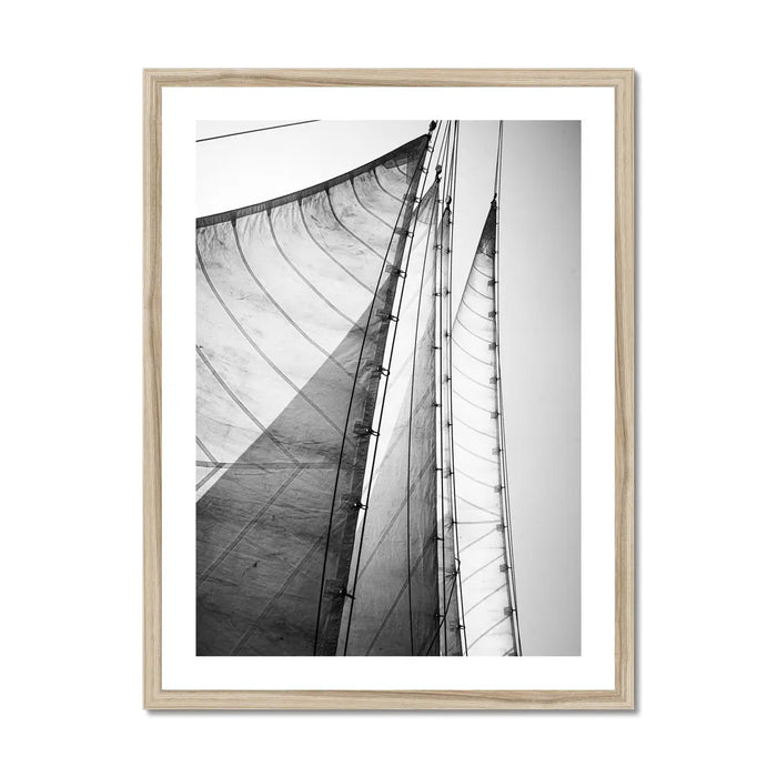 Skyward Sails (Black & White Photography) - Framed - Beach House Art