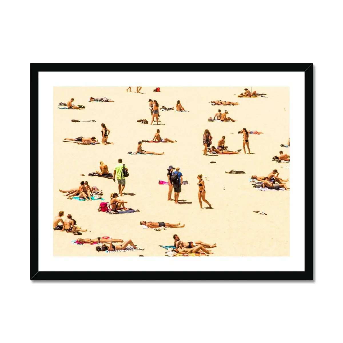 Sunbathers (Beach Photography) - Framed - Beach House Art