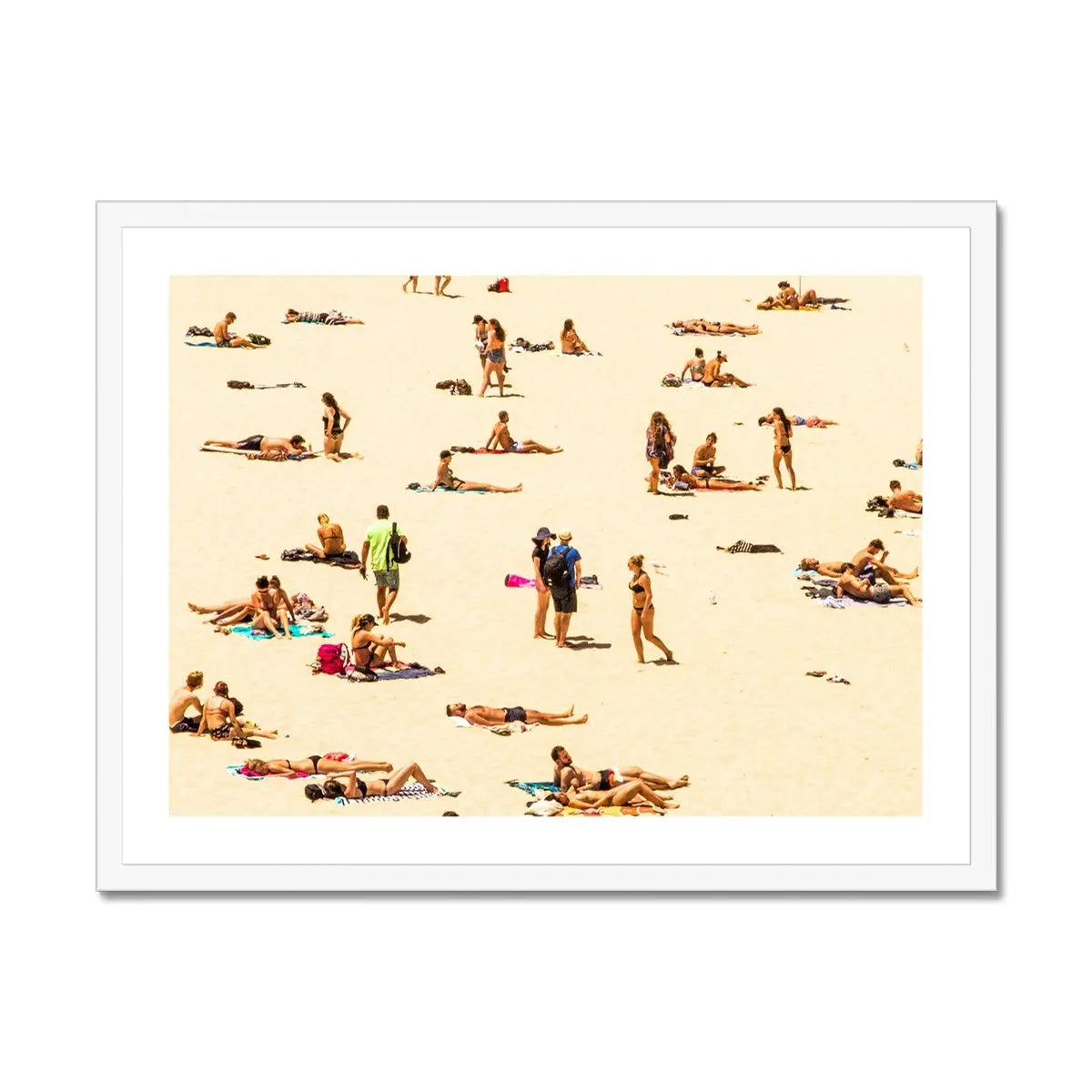 Sunbathers (Beach Photography) - Framed - Beach House Art