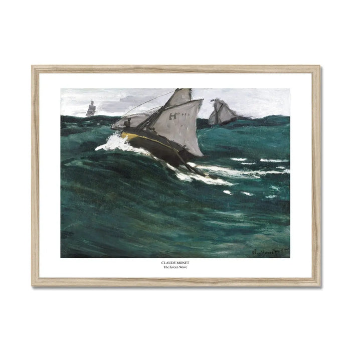 The Green Wave by Monet Art Print - Framed Wall Art