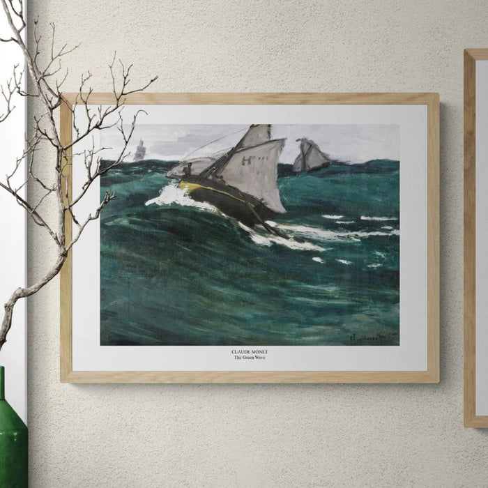 The Green Wave (Monet) - Unframed Print Wall Art 18.00 Beach House Art