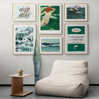 The Green Wave (Monet) - Unframed Print Wall Art 18.00 Beach House Art