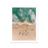 Three Umbrellas (Aerial Beach Photography) - Unframed - Beach House Art