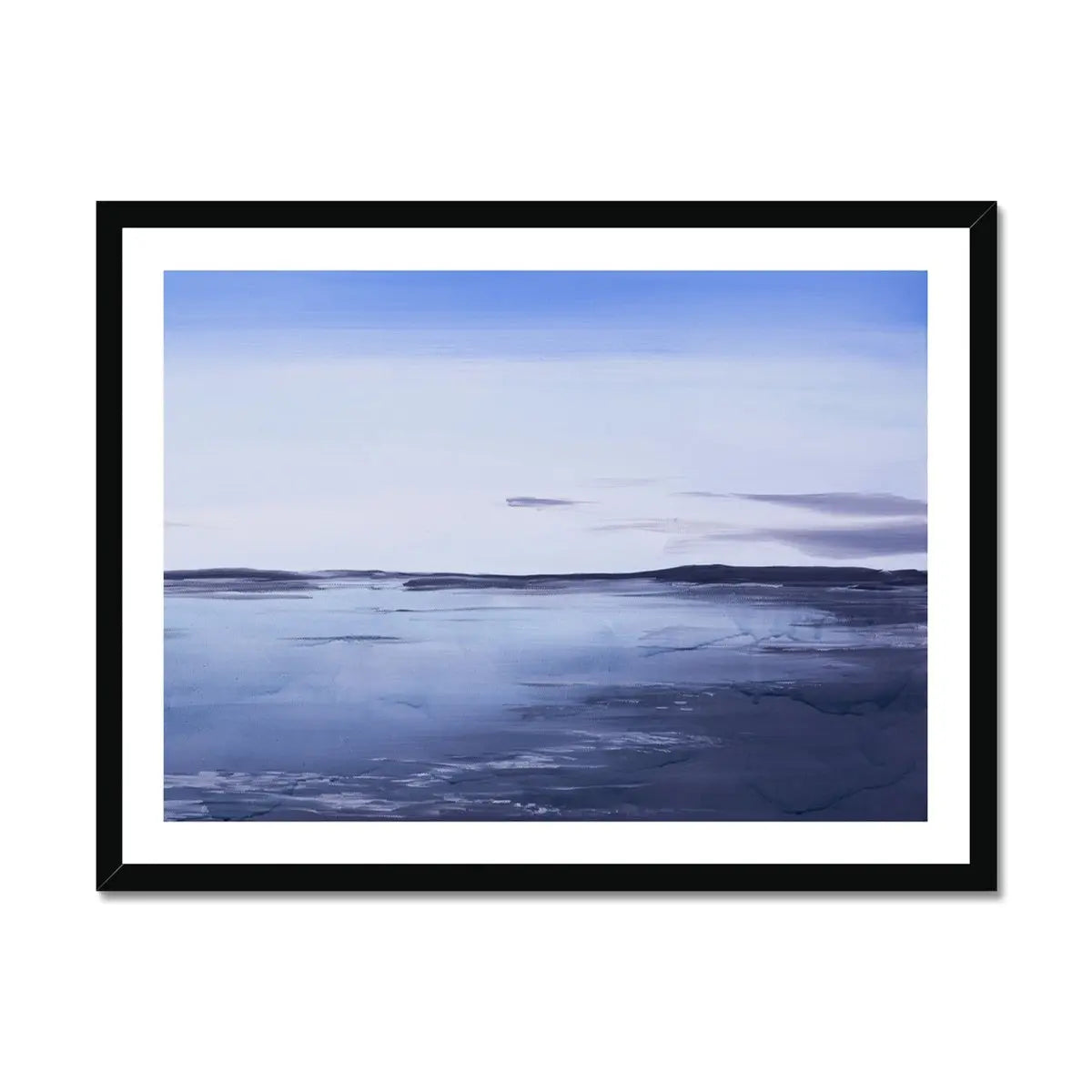 an acrylic beach painting of the view across the bay towards Padstow | unframed seascape painting