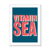 Vitamin Sea (Marine) Word Art Print - Framed - Beach House Art