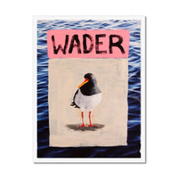 Wader (Sea-Bird print ) Modern Coastal Art - Framed - Beach House Art