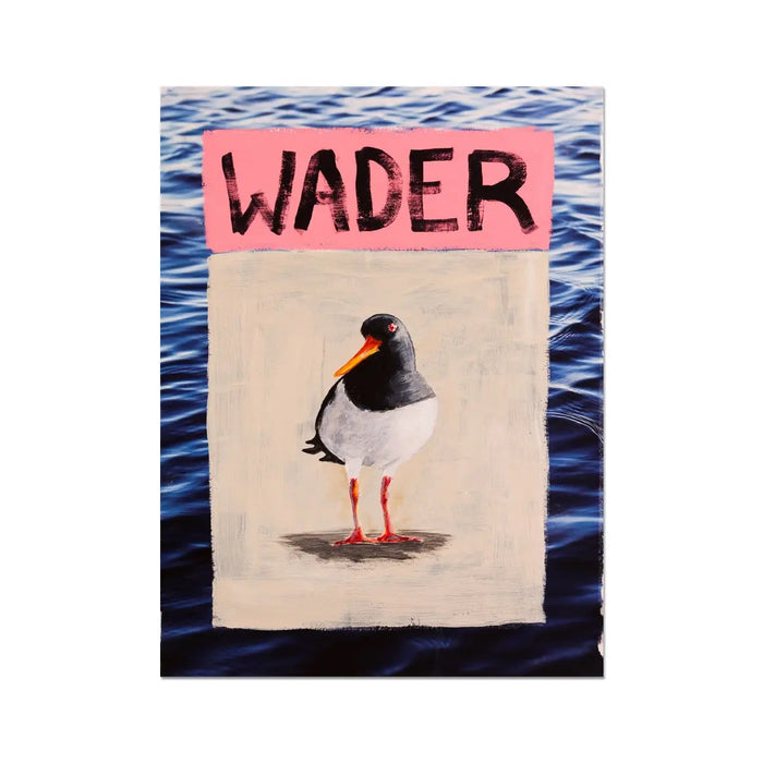 Wader (Sea-Bird Print) Modern Coastal Art - Unframed - Beach House Art