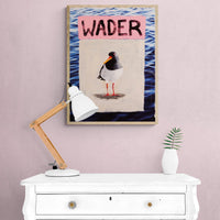 Wader (Sea-Bird Print) Modern Coastal Art - Unframed - Beach House Art