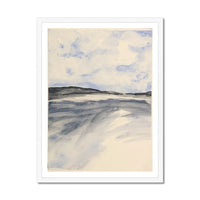 Watercolour Bay Coastal Painting Print | Modern Coastal Art - Framed Wall Art