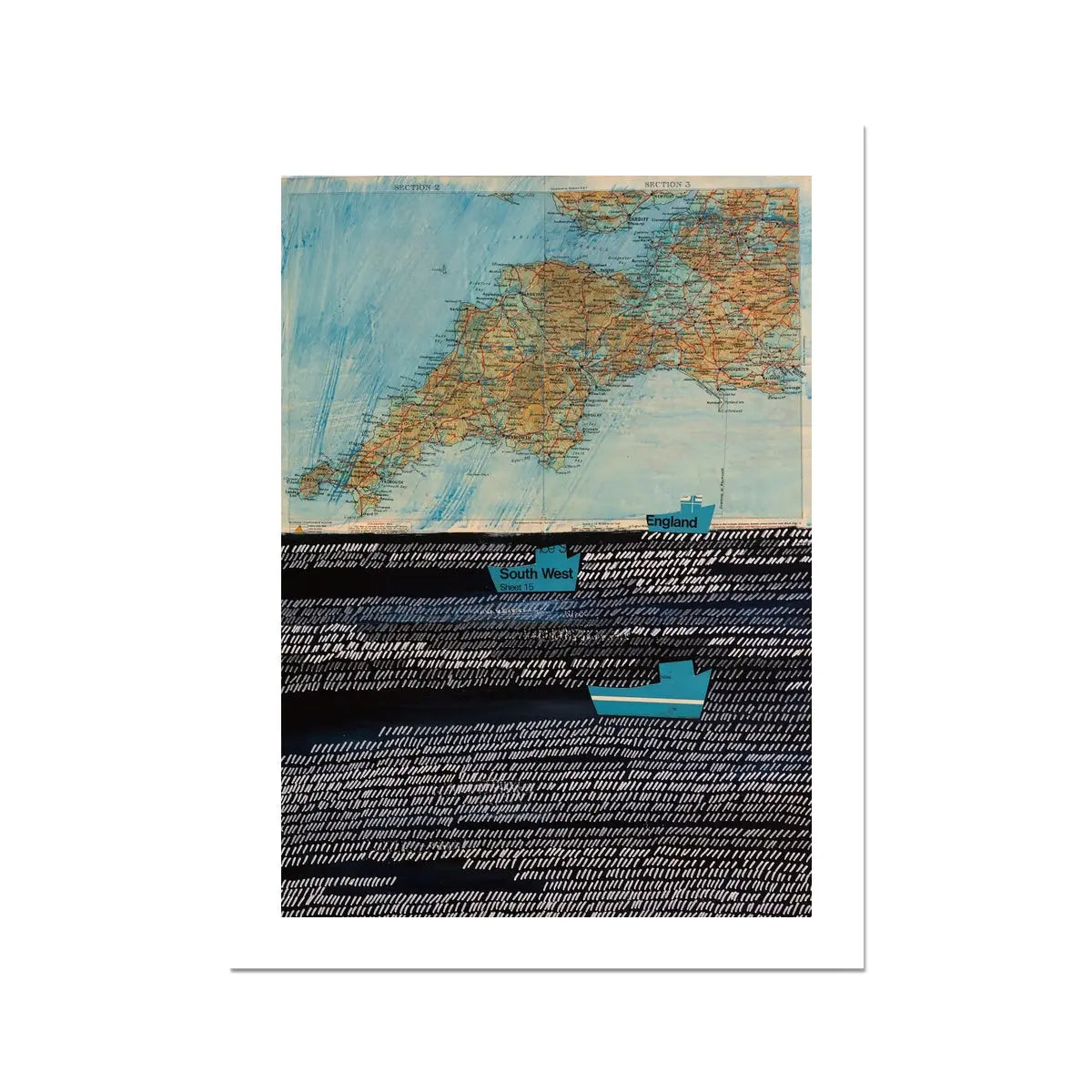 When The Boat Comes In: Modern Coastal Art - Unframed - Beach House Art