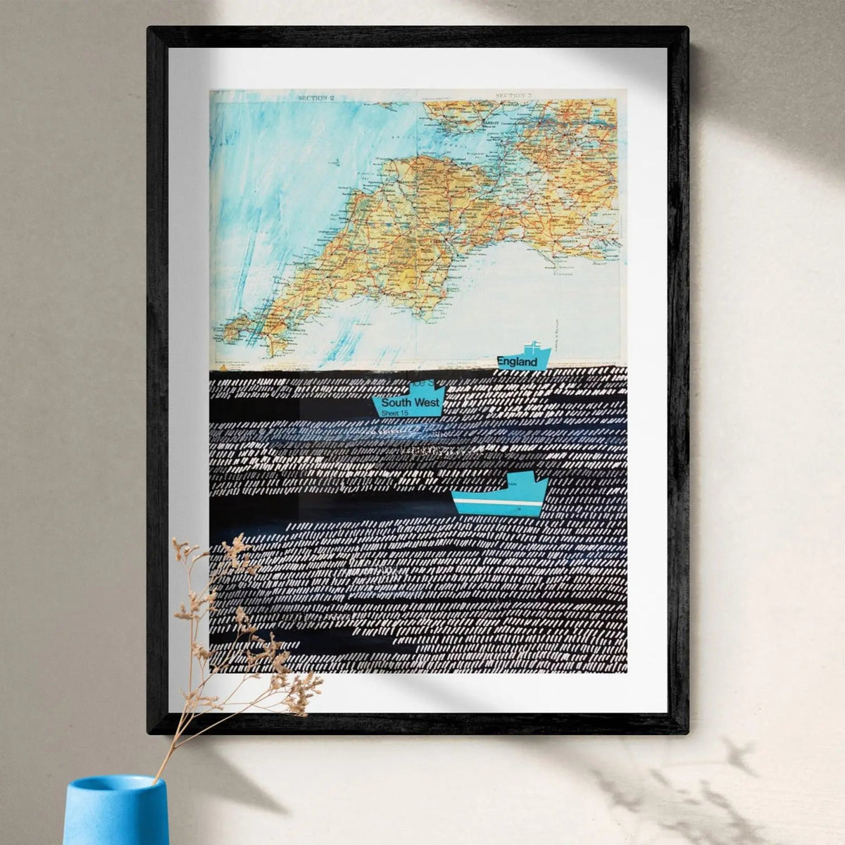 When The Boat Comes In: Modern Coastal Art - Unframed - Beach House Art