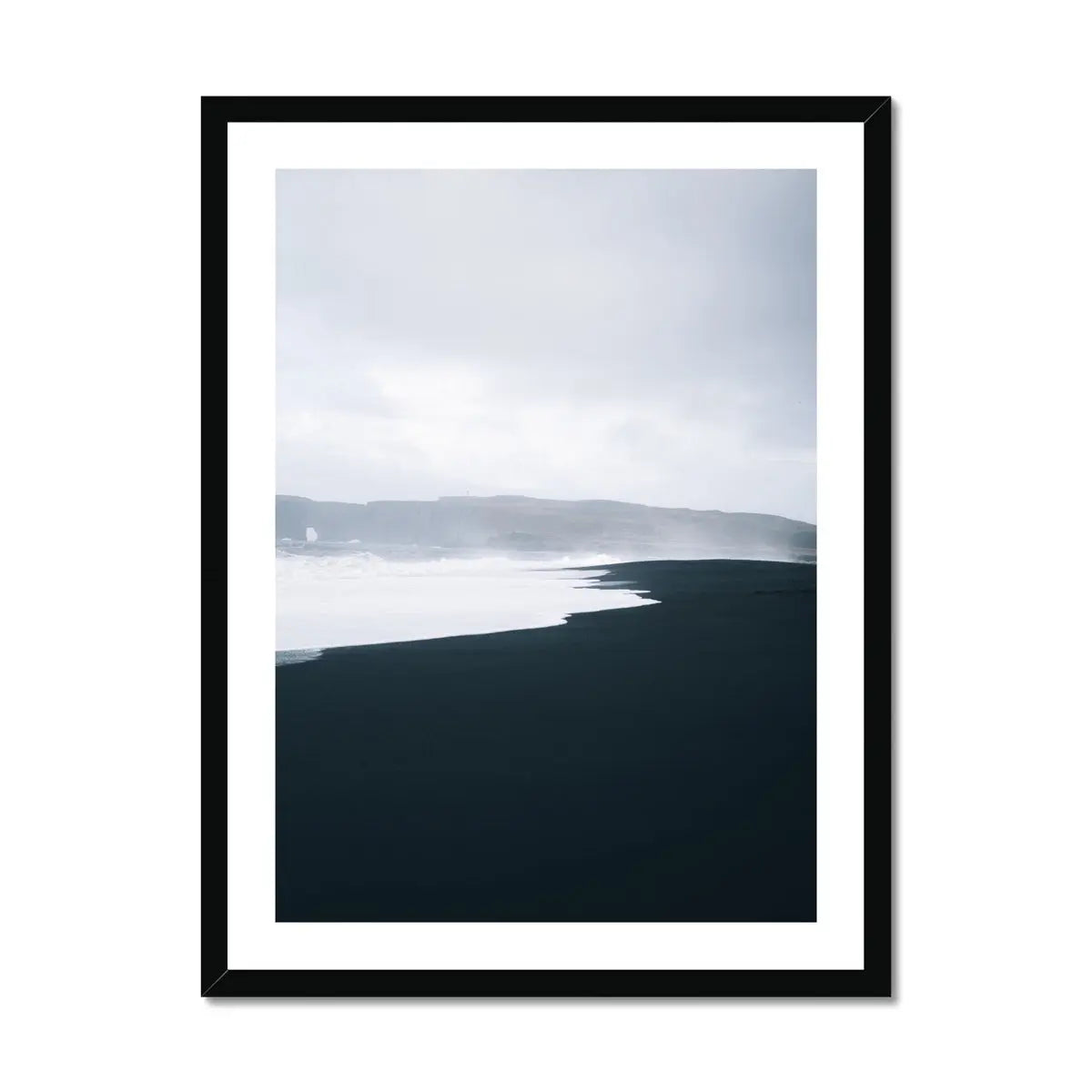 Winter Coast 1 (Black & White Photography) - Framed - Beach House Art