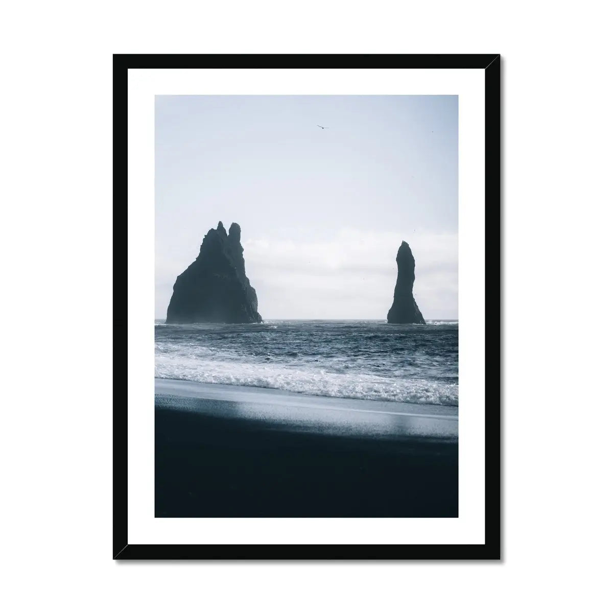 Winter Coast 3 (Black & White Photography) - Framed - Beach House Art