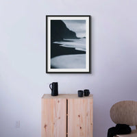 Winter Coast 4 (Black & White Photography) - Framed - Beach House Art