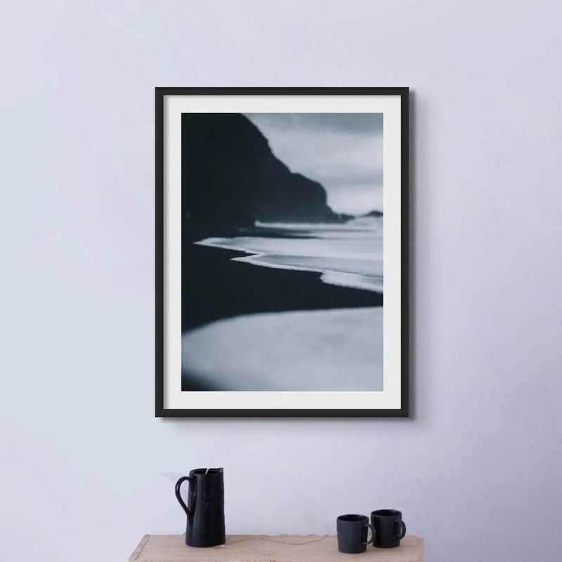 Winter Coast 4 (Black & White Photography) - Unframed - Beach House Art