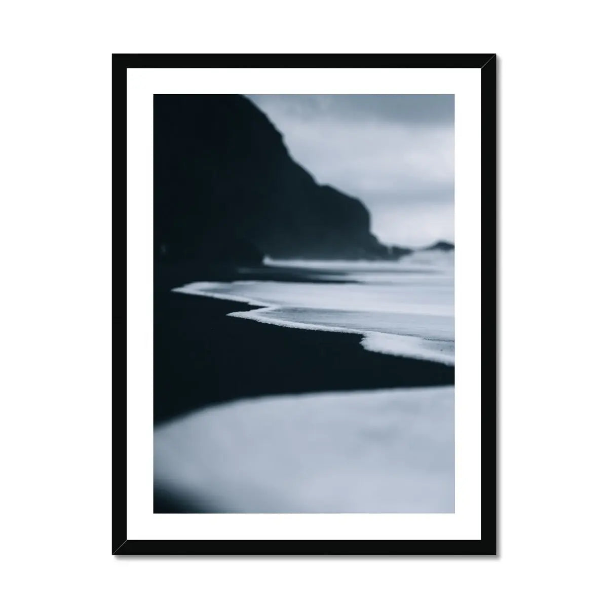 Winter Coast 4 (Black & White Photography) - Framed - Beach House Art