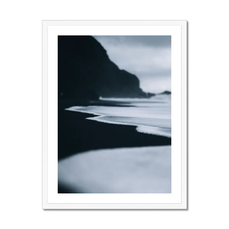 Winter Coast 4 (Black & White Photography) - Framed - Beach House Art