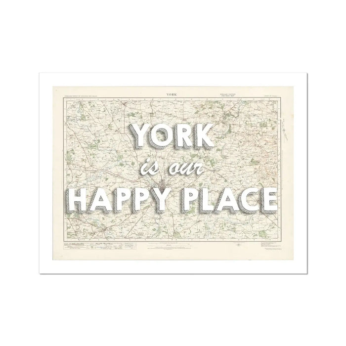 Map print of york - A detailed map print of york and the surround area - Unframed wall art