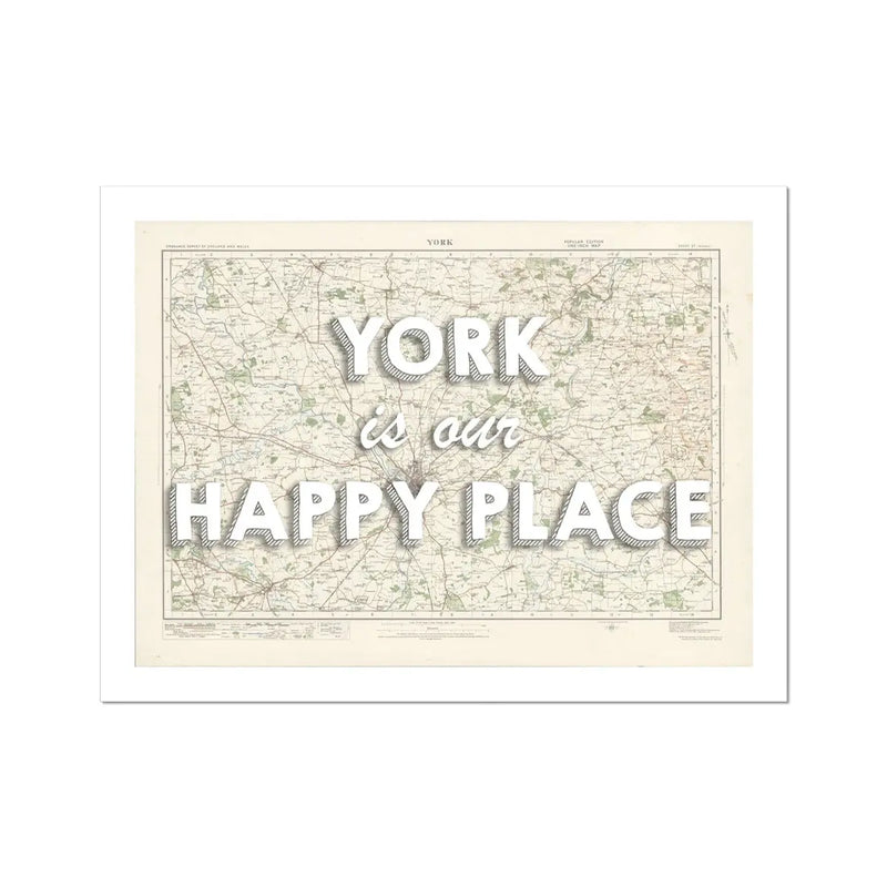 Map print of york - A detailed map print of york and the surround area - Unframed wall art