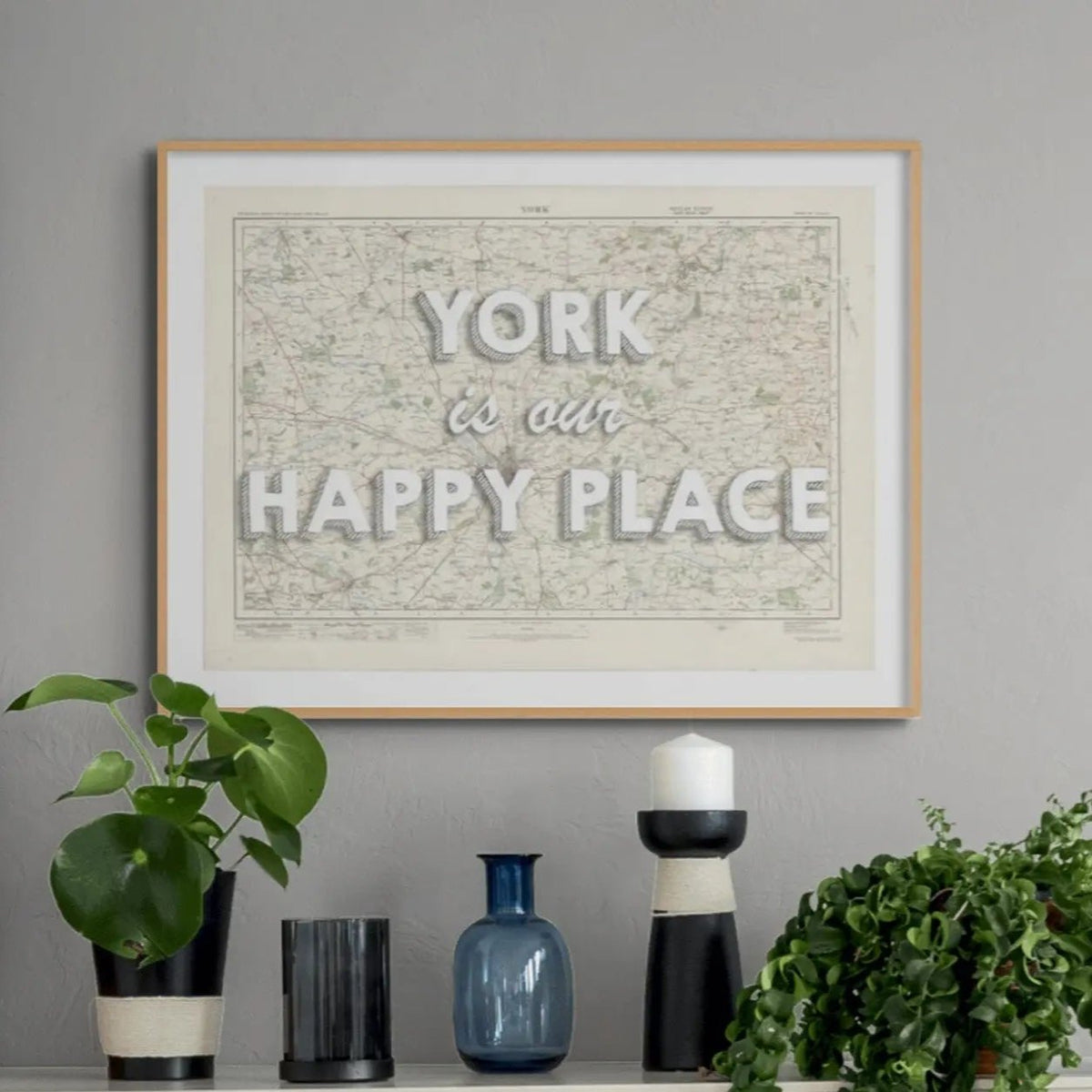 Map print of york - A detailed map print of york and the surround area - Unframed wall art