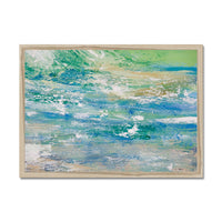 Abstract Sea Painting | Sea Beach Painting Wall Art - Framed Art Print