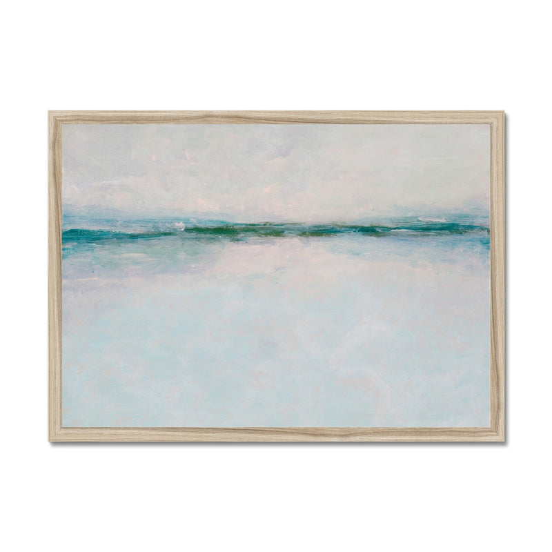 Tide Beach Art Print | Abstract Sea Painting - Framed Wall Art