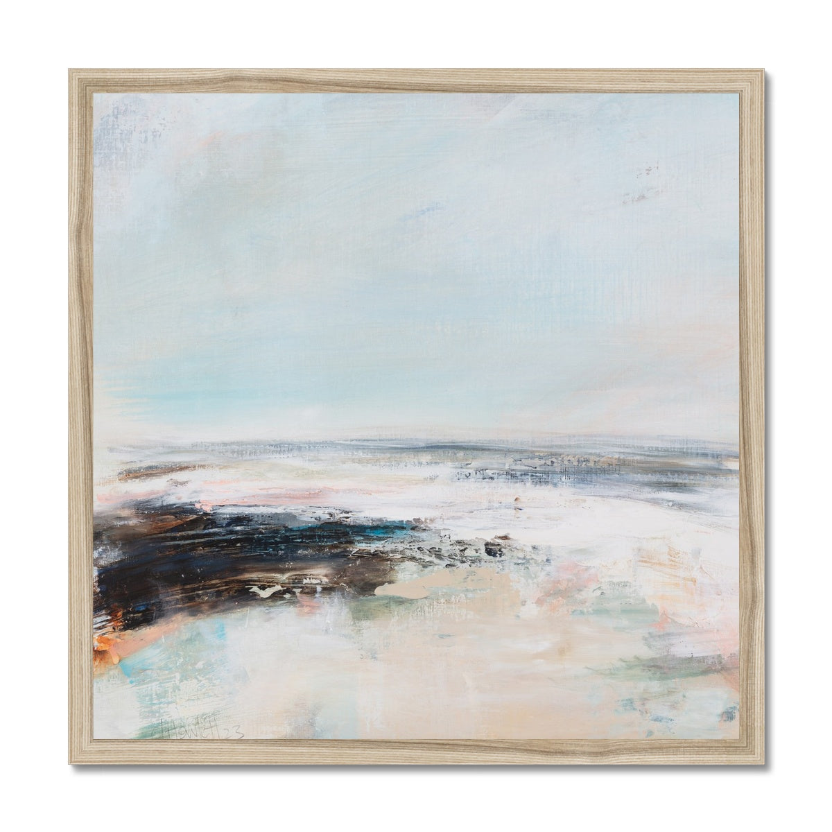 Sea Veil 2 | Coastal Visions Beach Painting Print - Framed