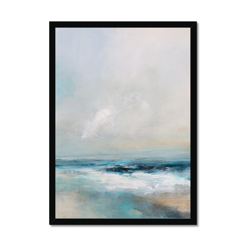 Ocean's Embrace | Coastal Visions Sea Painting Print - Framed Print - large sea artwork