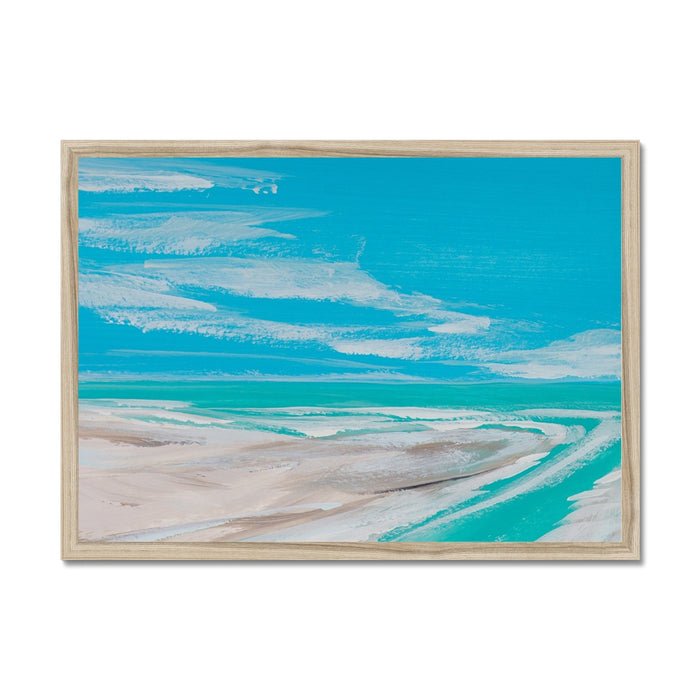 Where Estuary Meets Sea Painting | Beach Painting Wall Art - Framed Wall Art