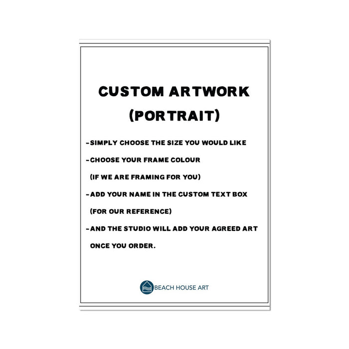 Custom Artwork (Portrait) - Unframed