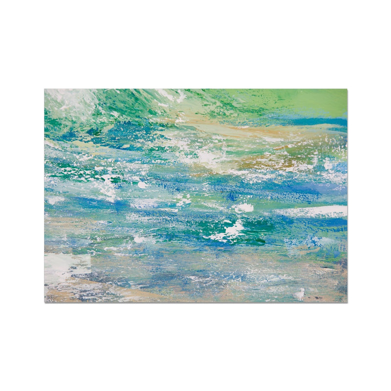 Sea Texture Painting | Sea Beach Painting Wall Art - Unframed Art Print