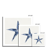 Indigo Dot Watercolour Starfish Painting | Starfish Art - Unframed Wall Art