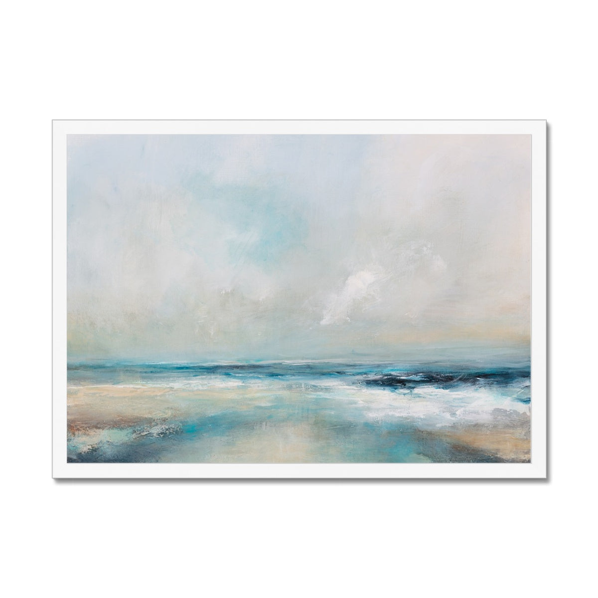 Ethereal Coast | Coastal Visions Beach Painting Print - Framed Print - coastal wall art