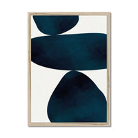 Abstract Blue Art Print | Abstract Solid Shape Art - Abstract Unframed Wall Art