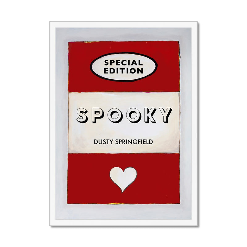 Spooky Halloween  Quote on  Vintage Style Book Cover Print  - Framed