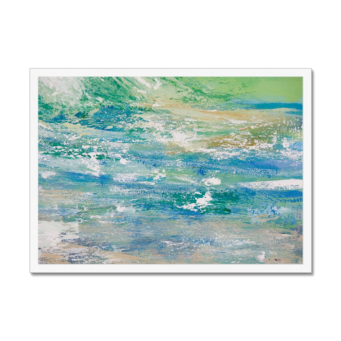 Abstract Sea Painting | Sea Beach Painting Wall Art - Framed Art Print