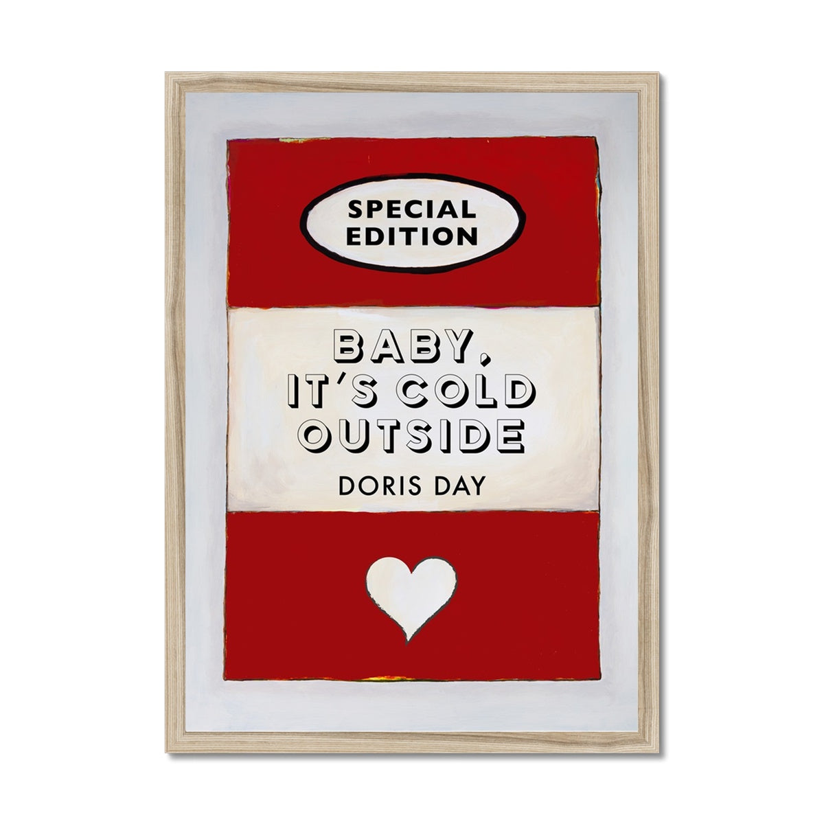 Cold Outside (Red) Christmas & Holiday Print  - Framed