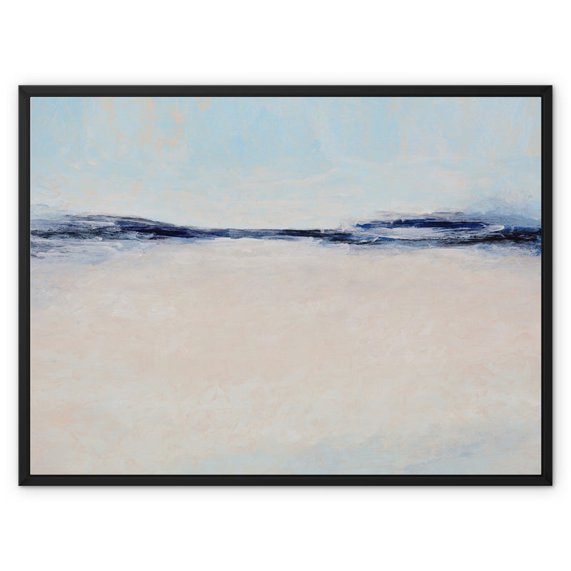 Tide Beach Print | Abstract Sea Painting - Framed Canvas