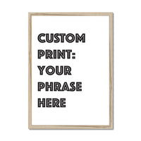 Personalised Quote Art | Cruise Type | Black & White - Framed