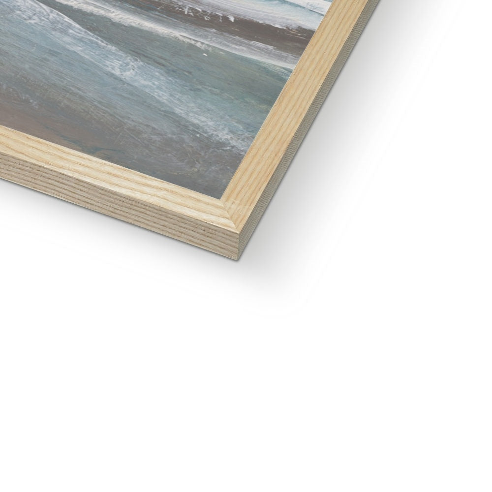 Abstract Aquamarine | Coastal Visions Sea Painting Print - Framed Print - beach painting