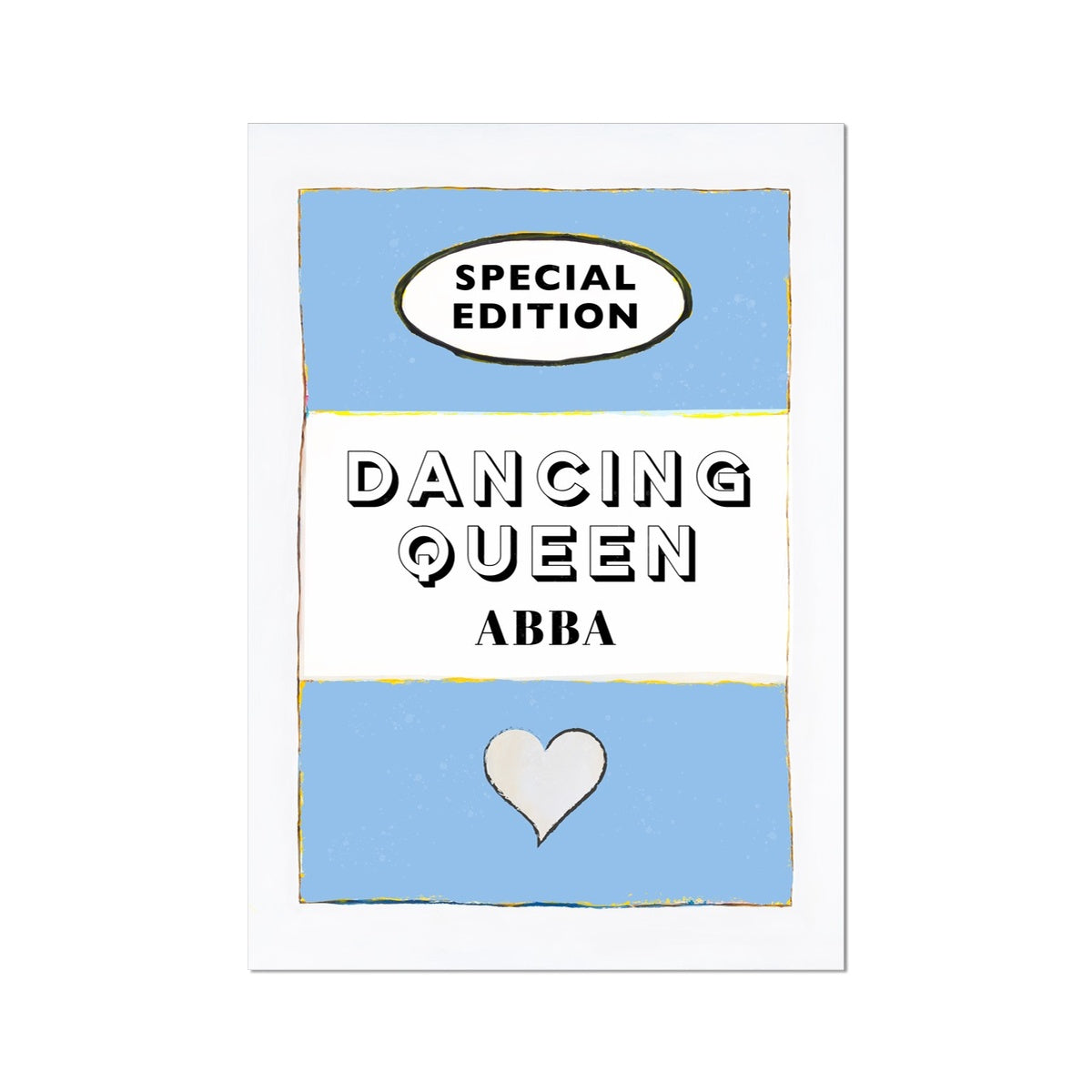 Dancing Queen  Quote on  Vintage Style Book Cover Print  - Unframed