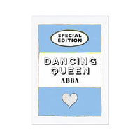 Dancing Queen  Quote on  Vintage Style Book Cover Print  - Unframed