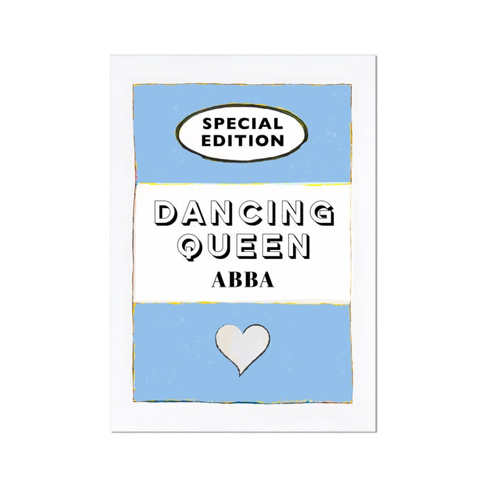 Dancing Queen (Cornish Blue) Lyric Book Cover Print - Unframed